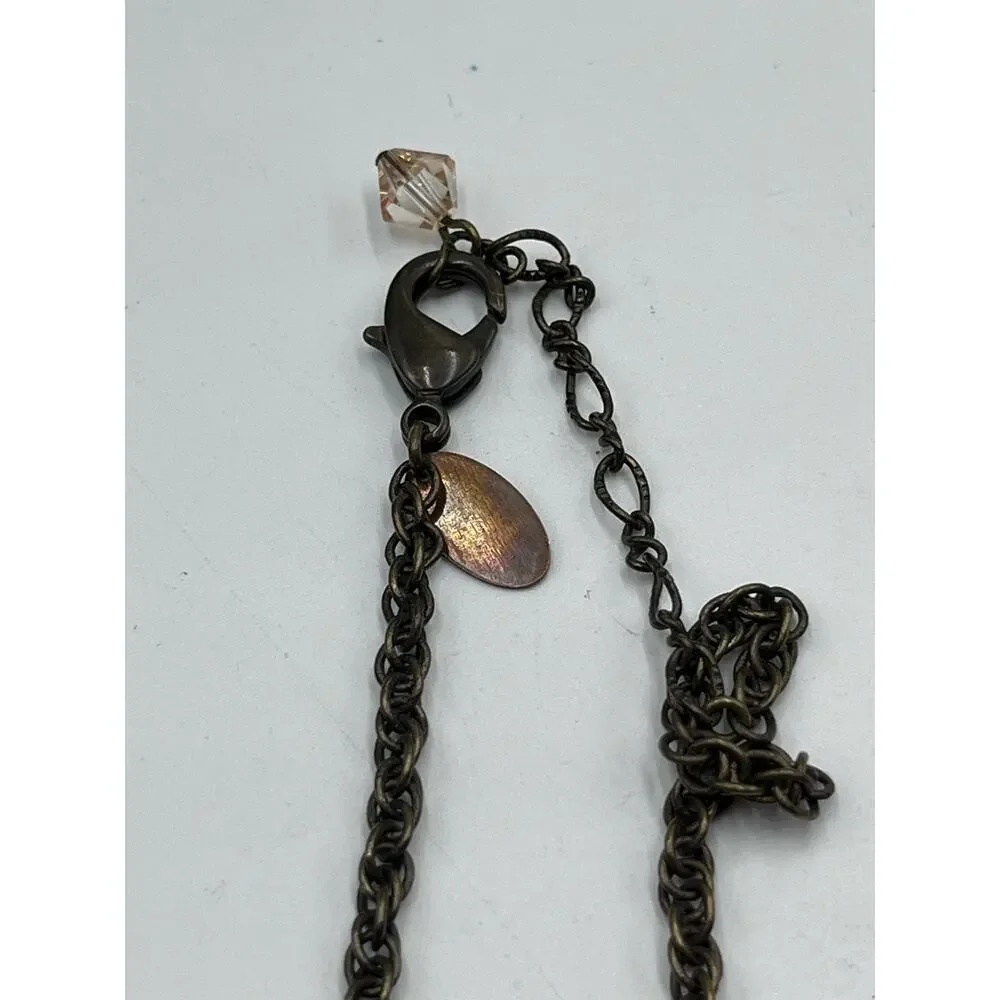 Liz Palacios‎ SF Multistrand Vintage Multi Layer Orange Topaz Crystal Necklace